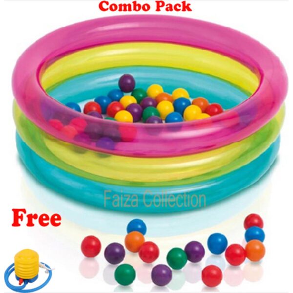 Baby Bath Tub & Swimming Pool (34×10 inch) – Inflatable & Safe Pool for Kids